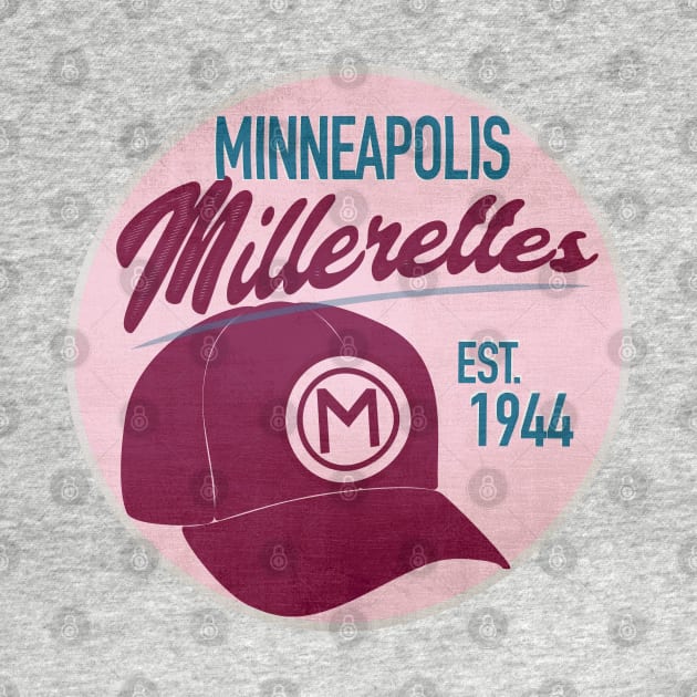 Minneapolis Millerettes • AAGPBL Hat by The MKE Rhine Maiden